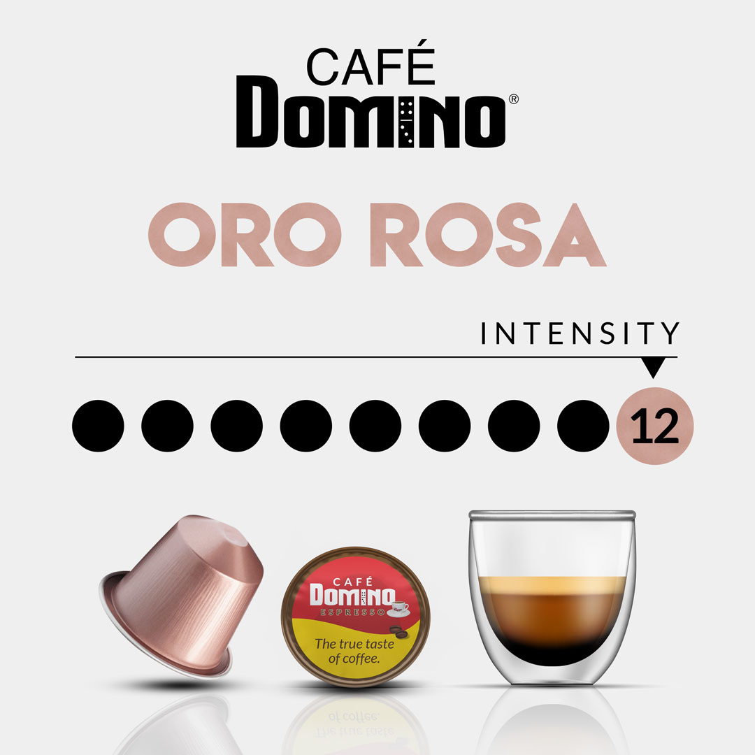 Skorpe nedbryder Problemer Café Domino Oro Rosa Nespresso Compatible Capsules 40 Count Coffee Pods –  Cafe Domino Coffee