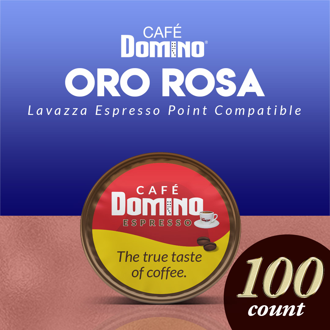 Café Domino Oro Rosa Lavazza Espresso Point Compatible (100 Count) – Cafe  Domino Coffee